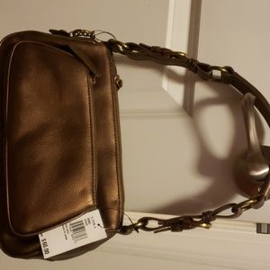 Nine West Bronze Handbag w/attached Accessories